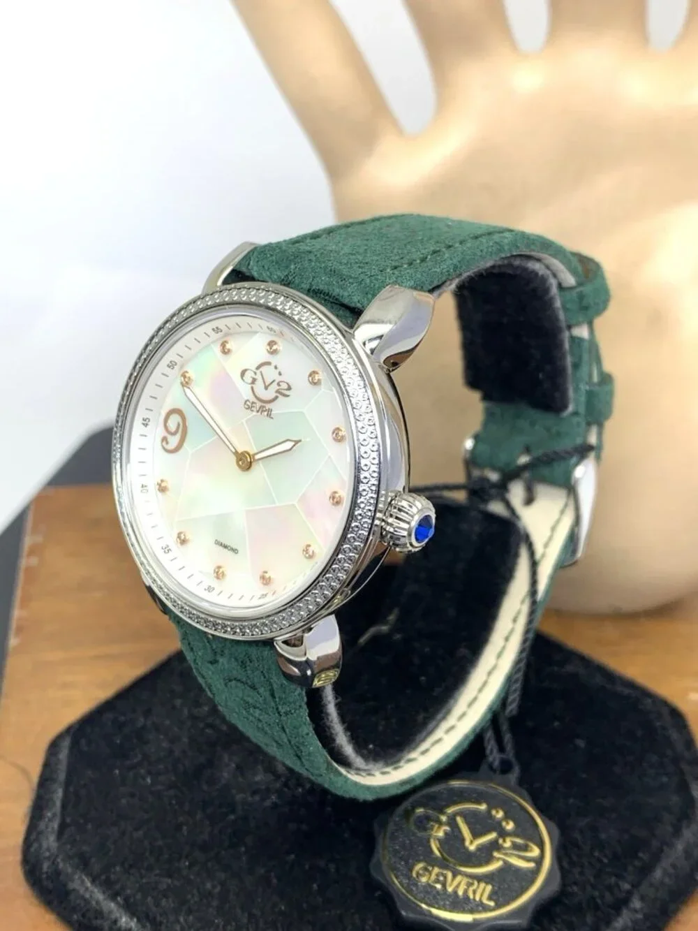 GV2 by Gevril Women's Watch 12600 Ravenna Swiss Quartz Mother of Pearl Dial 37mm